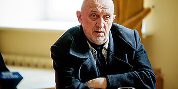 Garbaus jubiliejaus proga pasveikintas aktorius Valentinas Masalskis