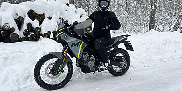 Motociklu per sniegą: K. Mieliauskas vyko į Suomiją ruoštis naujai savo kelionei