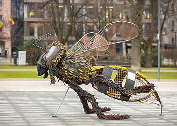 Įspūdinga „žalioji“ instaliacija Lukiškių aikštėje