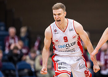 Į kitą lygį uteniškių puolimą pakeliantis L. Beliauskas: „Jaučiu, kad šį sezoną tobulėju“