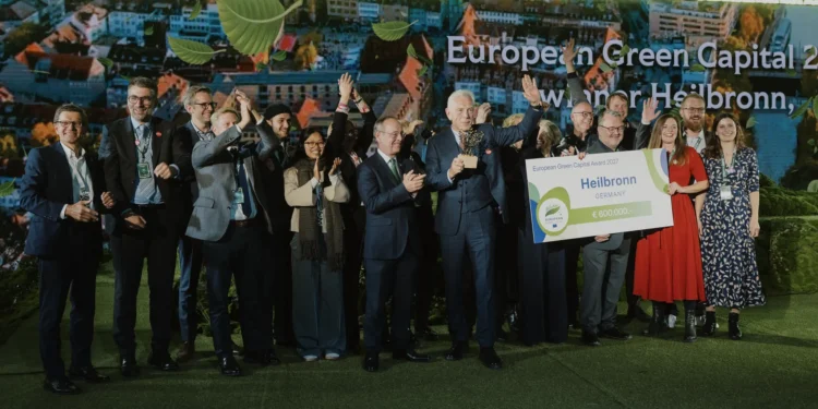 2027 metais Europos žaliosios sostinės vėliavą neš Vokietijos Heilbronas